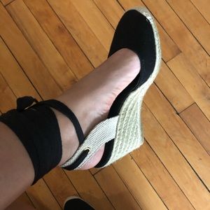Black Canvas Espadrilles